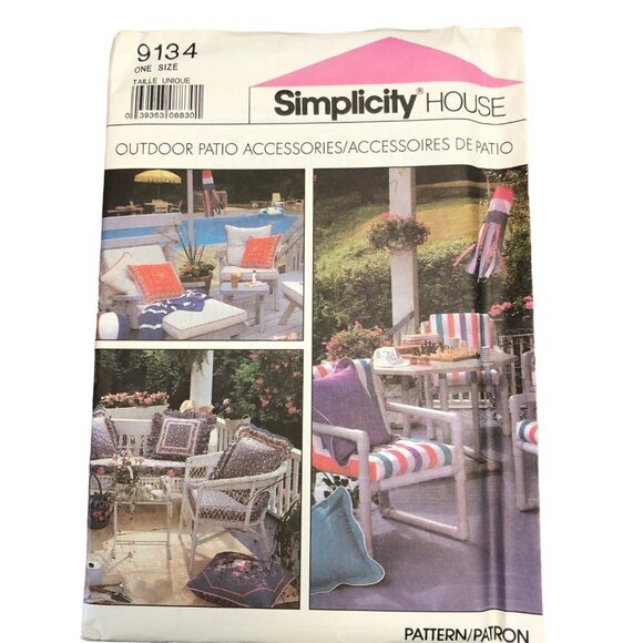 Vintage Simplicity House Sewing Patterns 1980s Patio / Garden Party Accessories - Picture 2 of 5